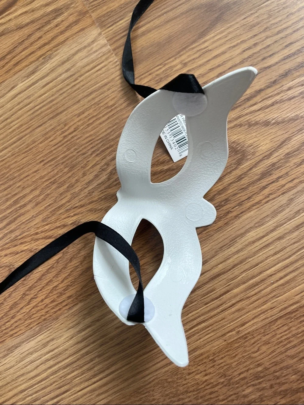 White Venetian Style Plastic Masquerade Mask Unpainted Costume Party